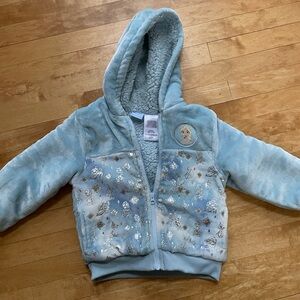 [Disney] Frozen Elsa Light Blue Cozy Zip Up Hoodie - Size 5
